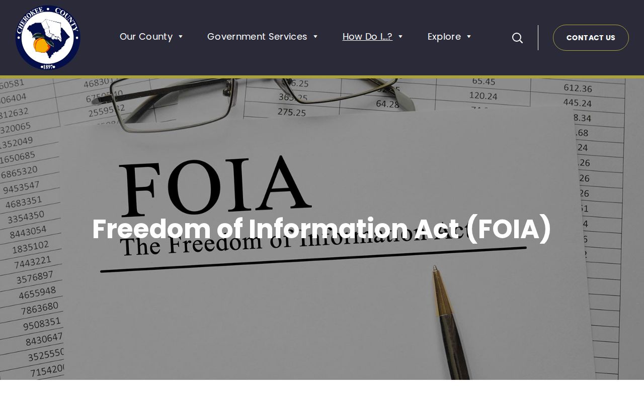 Cherokee County criminal record FOIA routing