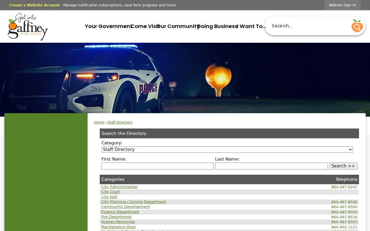 Gaffney criminal records information from the Gaffney Police Department